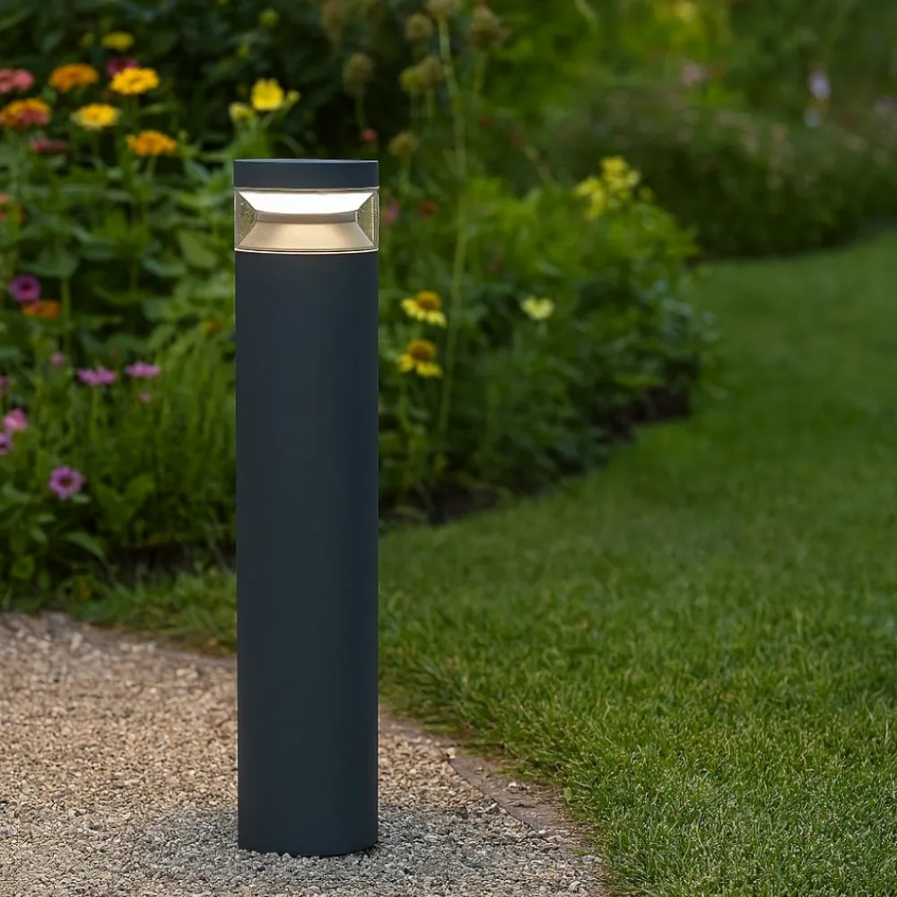 Lampioni Da Giardino-Ideal Lux Boeing pt h070 lampione per viale esterno antracite ip65