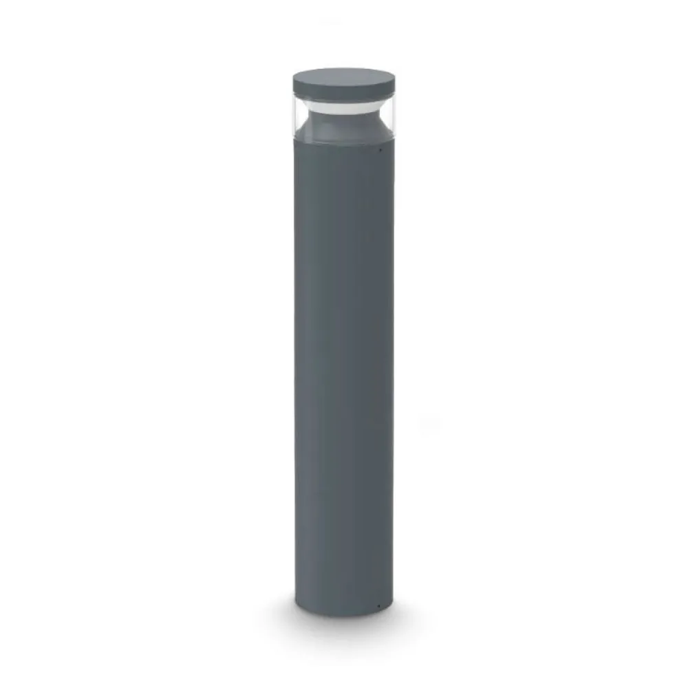 Lampioni Da Giardino-Ideal Lux Boeing pt h070 lampione per viale esterno antracite ip65