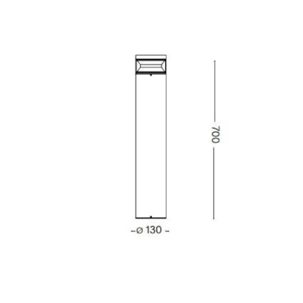 Lampioni Da Giardino-Ideal Lux Boeing pt h070 lampione per viale esterno antracite ip65