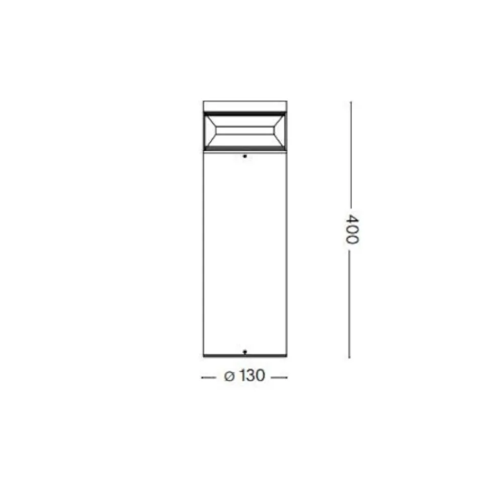 Lampioni Da Giardino-Ideal Lux Boeing pt h040 lampione da giardino nero led 14w 3000k