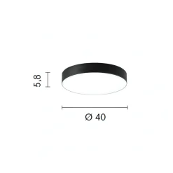 Plafoniere Moderne-Ondaluce Boiler plafoniera 40cm bianca cct led 3000k 4000k dimmerabile