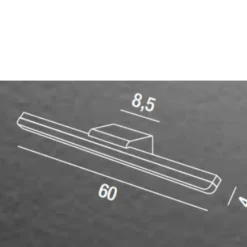 Applique Da Bagno-Perenz Illuminazione Bold applique per specchio bagno cromo moderno led 14w 3000k perenz