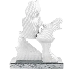 Soprammobili Moderni-Bongelli Preziosi Bomboniera design moderna bacio stilizzato base argento
