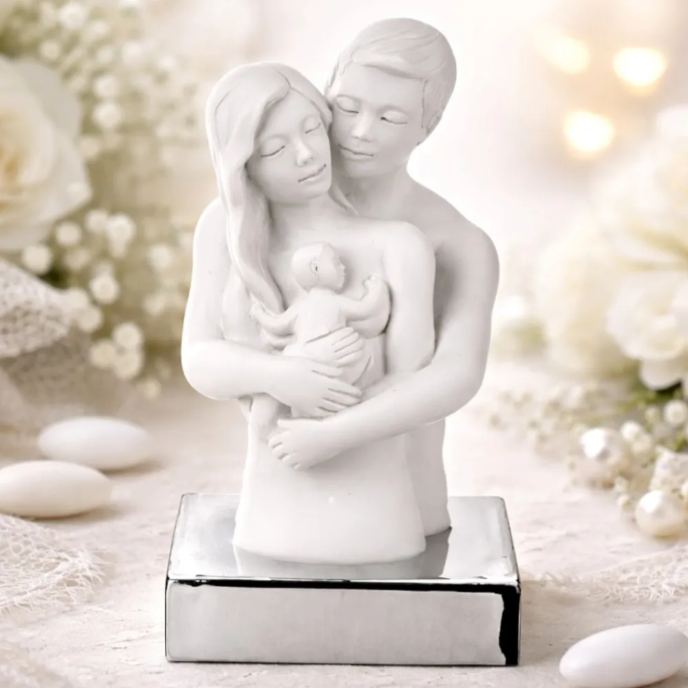 Soprammobili Moderni-Bongelli Preziosi Bomboniera matrimonio busto famiglia moderna argento