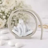 Soprammobili Moderni-Bongelli Preziosi Bomboniera matrimonio coppia vortice nocciola