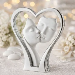 Soprammobili Moderni-Bongelli Preziosi Bomboniera per matrimonio cuore argento