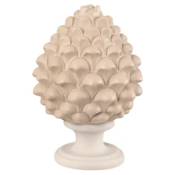 Soprammobili Moderni-Bongelli Preziosi Bomboniera pigna ceramica nocciola