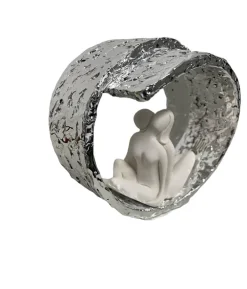 Soprammobili Moderni-Bongelli Preziosi Bomboniera scultura moderna coppia vortice argento