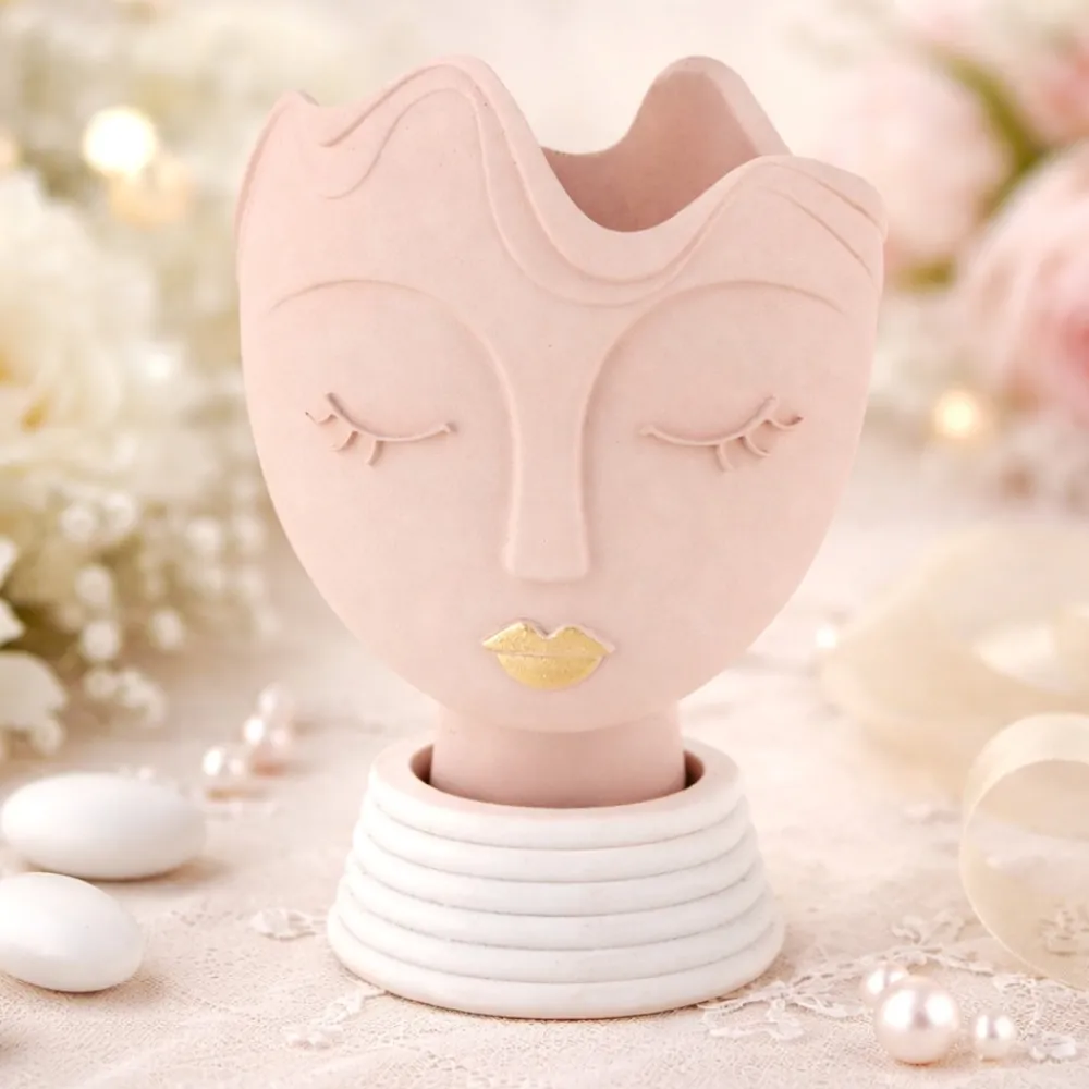 Soprammobili Moderni-Bongelli Preziosi Bomboniera scultura vasetto testa donna cipria bongelli preziois