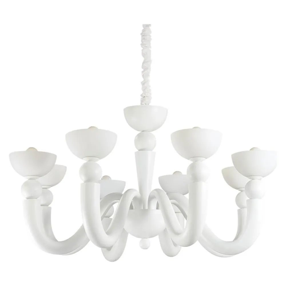 Lampadari Moderni-Ideal Lux Bon bon sp8 lampadario bianco
