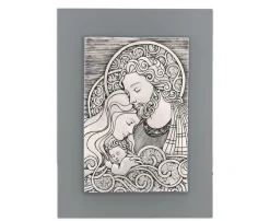 Capezzali-Bongelli Preziosi capezzale 30x40 quadretto sacra famiglia grigio