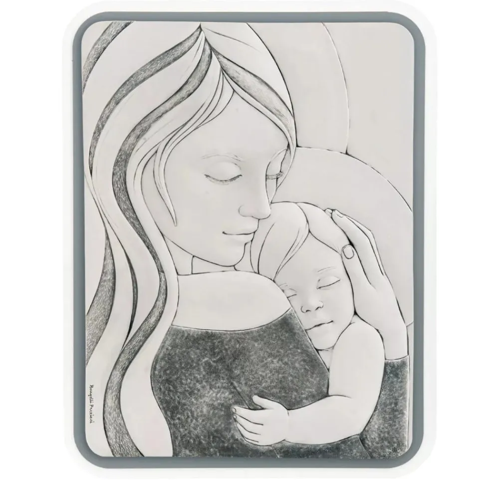 Capezzali-Bongelli Preziosi capezzale capoletto moderno 30x38 maternita grigio