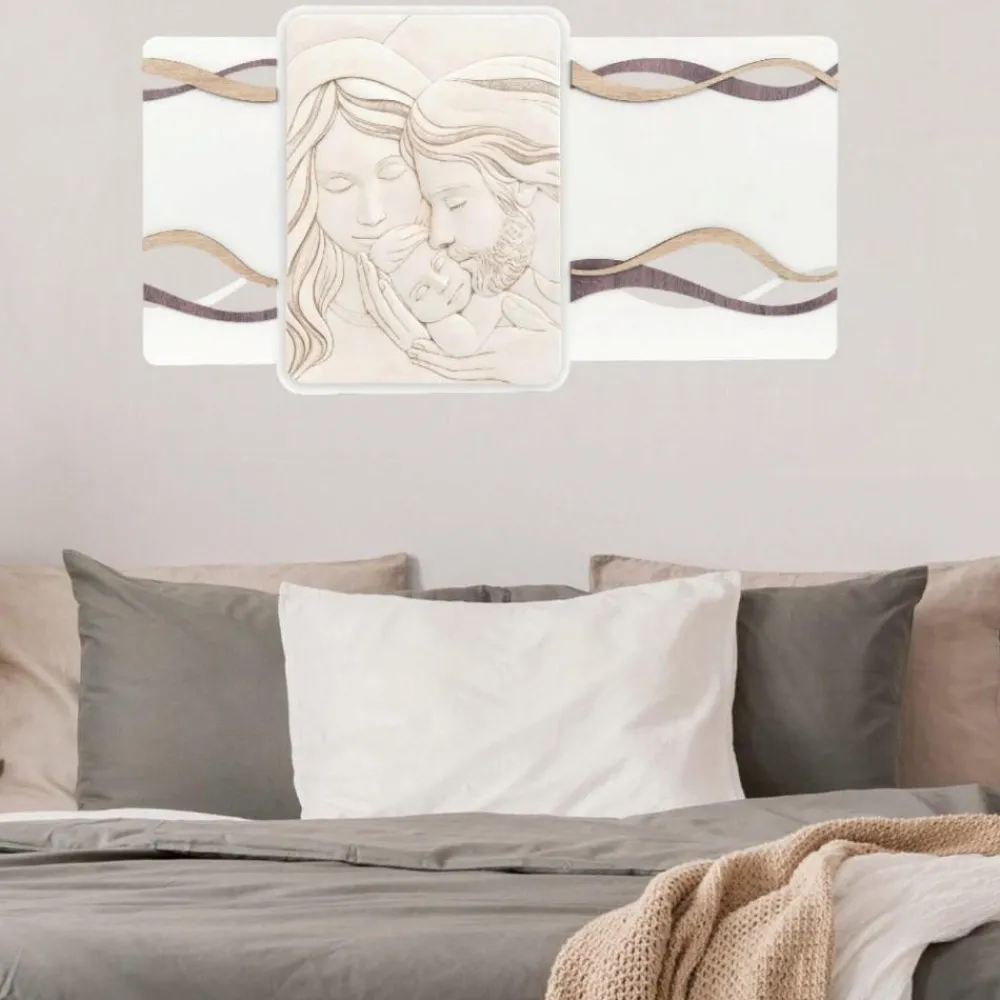 Capezzali-Bongelli Preziosi capezzale sacra famiglia moderno70x34 rovere