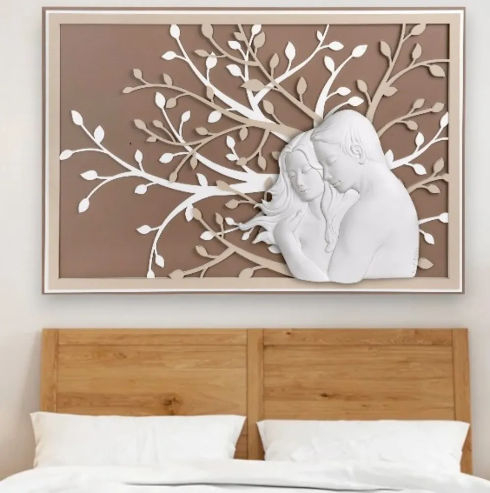Capezzali-Bongelli Preziosi capezzale innamorati 105x72 nocciola moderno