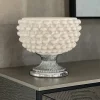 Soprammobili Moderni-Bongelli Preziosi centro tavola pigna 25cm bianco argento