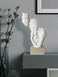 Soprammobili Moderni-Bongelli Preziosi famiglia da tavolo scultura h39 base nocciola