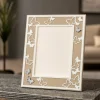 Soprammobili Moderni-Bongelli Preziosi portafoto da tavolo cornice 13x18 farfalle nocciola