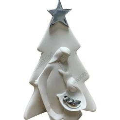 Presepi Di Natale-Bongelli Preziosi presepe di natale h15 natività moderna bianco
