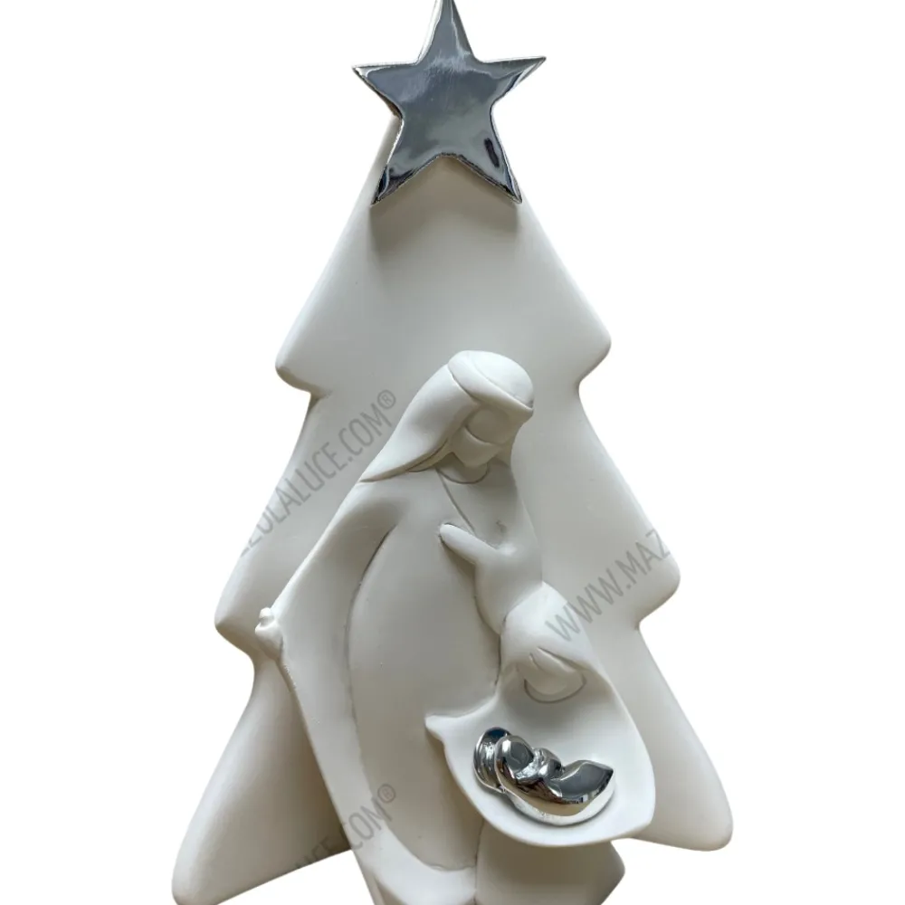 Presepi Di Natale-Bongelli Preziosi presepe h32 natività di natale bianco moderno