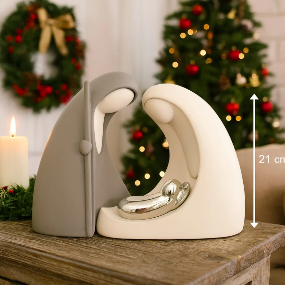 Presepi Di Natale-Bongelli Preziosi presepe natale h21 statuina natività grigio moderno