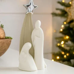 Presepi Di Natale-Bongelli Preziosi presepino h15 moderno natività di natale nocciola