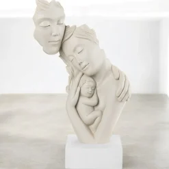 Soprammobili Moderni-Bongelli Preziosi scultura famiglia h36 face nocciola soprammobile