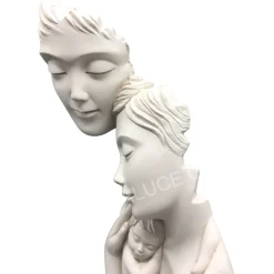 Soprammobili Moderni-Bongelli Preziosi scultura famiglia h36 face nocciola soprammobile