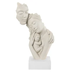 Soprammobili Moderni-Bongelli Preziosi scultura famiglia h36 face nocciola soprammobile