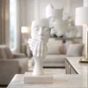 Soprammobili Moderni-Bongelli Preziosi scultura face volti moderna base nocciola