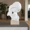 Soprammobili Moderni-Bongelli Preziosi scultura maternita face bianca base nocciola