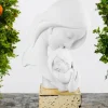 Soprammobili Moderni-Bongelli Preziosi scultura maternita' h34 face bianca base oro