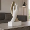 Soprammobili Moderni-Bongelli Preziosi scultura soprammobile mani bianco nocciola