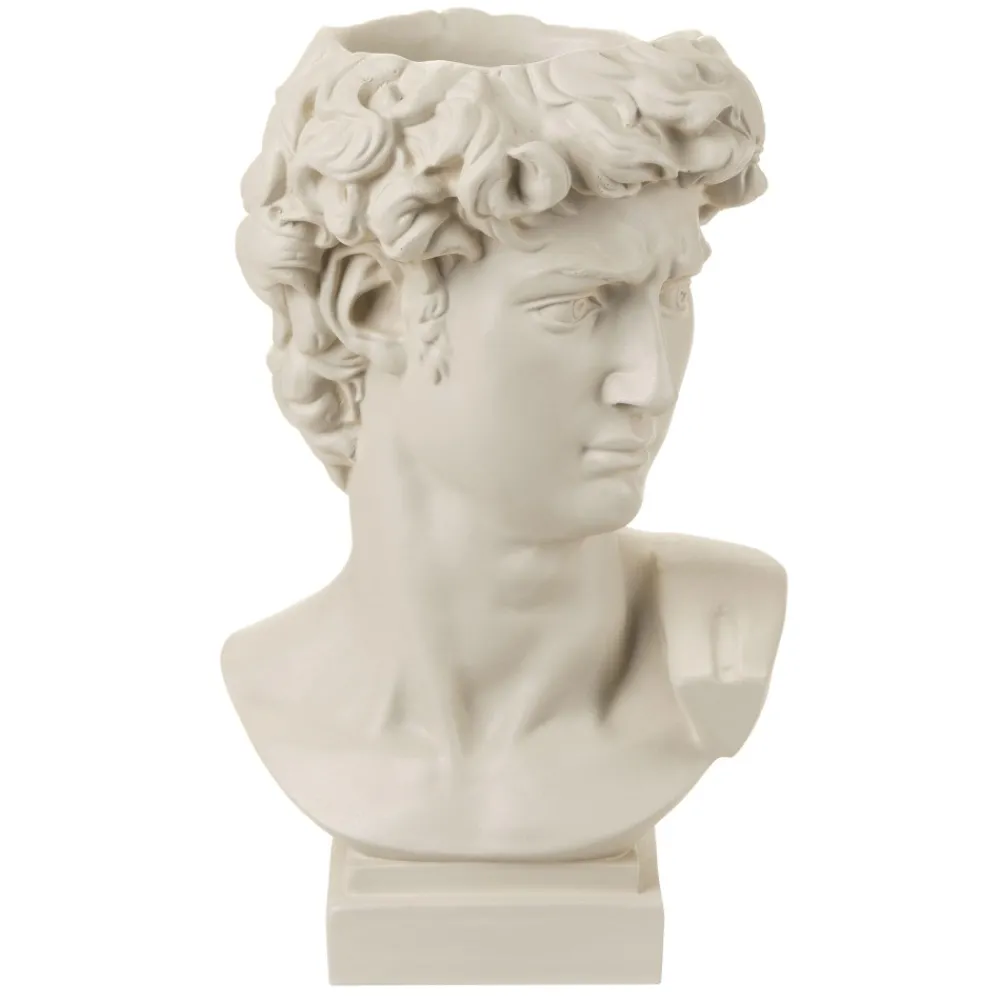 Soprammobili Moderni-Bongelli Preziosi scultura testa david vaso nocciola h30