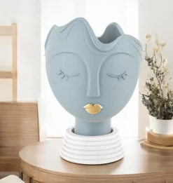 Soprammobili Moderni-Bongelli Preziosi scultura vaso testa donna h39 carta da zucchero