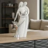 Soprammobili Moderni-Bongelli Preziosi statuetta famiglia soprammobile scultura bianca