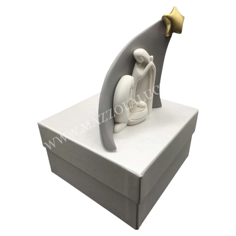 Presepi Di Natale-Bongelli Preziosi statuina h13 presepe moderno grigio stella natività