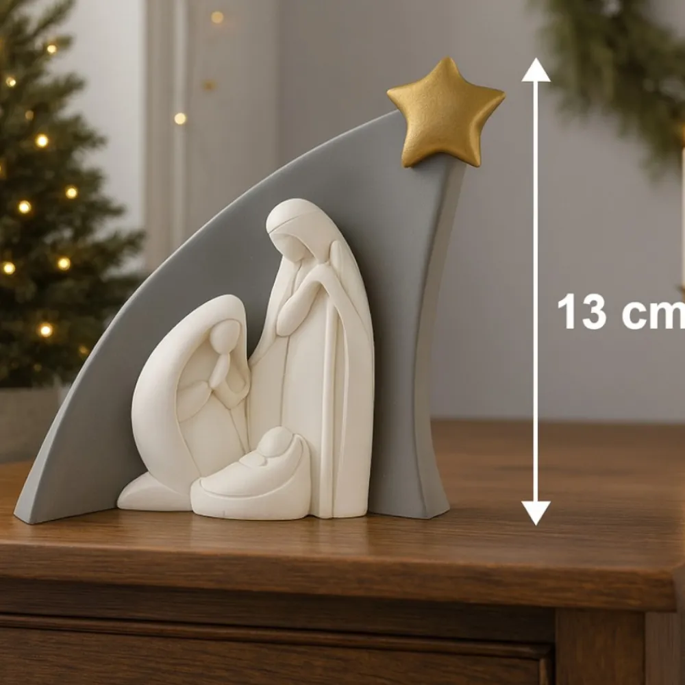Presepi Di Natale-Bongelli Preziosi statuina h13 presepe moderno grigio stella natività