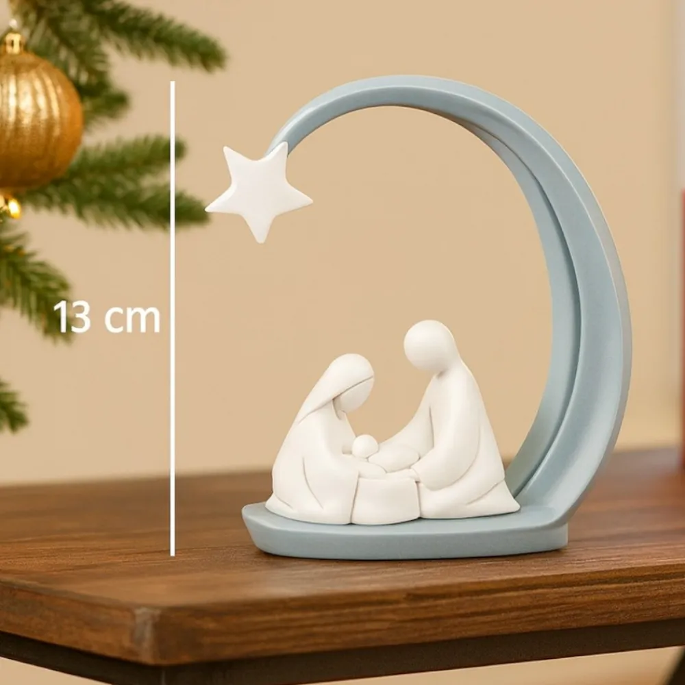 Presepi Di Natale-Bongelli Preziosi statuina h13 cm presepe di natale grigio natività