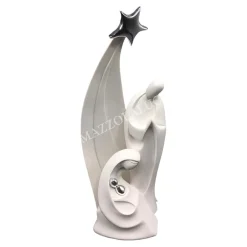 Presepi Di Natale-Bongelli Preziosi statuina presepe h37 bianco moderno natività di natale