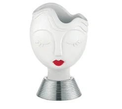 Soprammobili Moderni-Bongelli Preziosi vasetto scultura testa donna h27 argento