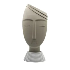 Soprammobili Moderni-Bongelli Preziosi vaso testa uomo h32 nocciola soprammobile