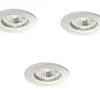 Faretti Da Incasso-Ideal Lux Box da 3 jazz fi faretto rotondo da incasso soffitto bianco gu10