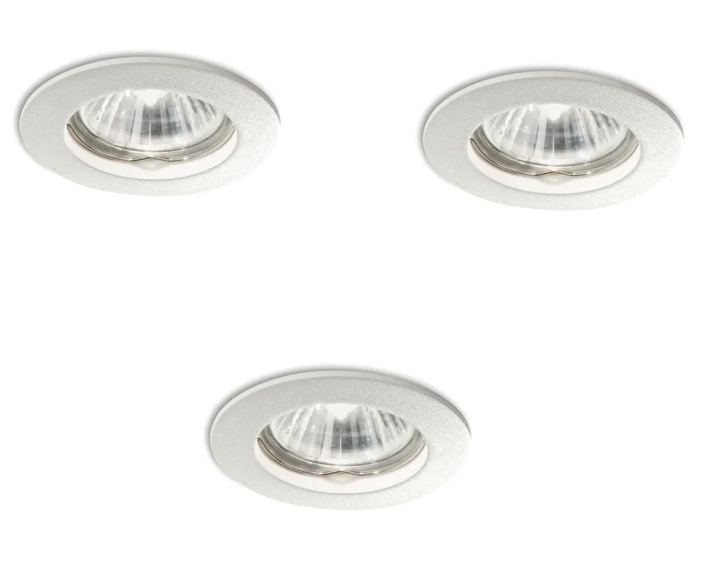 Faretti Da Incasso-Ideal Lux Box da 3 jazz fi faretto rotondo da incasso soffitto bianco gu10
