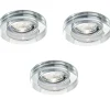 Faretti Da Incasso-Ideal Lux Box 3 faretti di vetro trasparente da incasso blues fi round