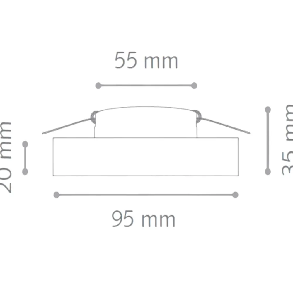 Faretti Da Incasso-Ideal Lux Box 3 faretti di vetro trasparente da incasso blues fi round