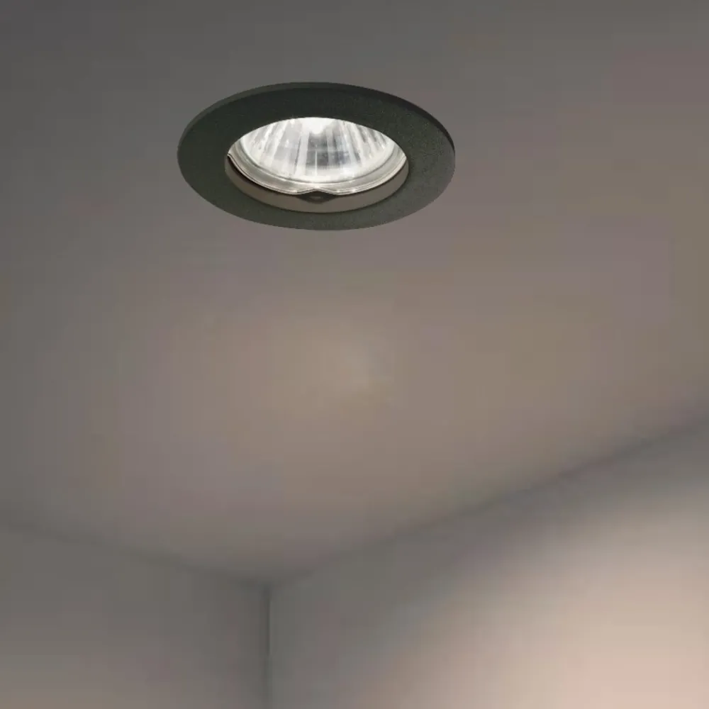 Faretti Da Incasso-Ideal Lux Box kit da 3 jazz fi faretto da incasso per cartongesso rotondo nero
