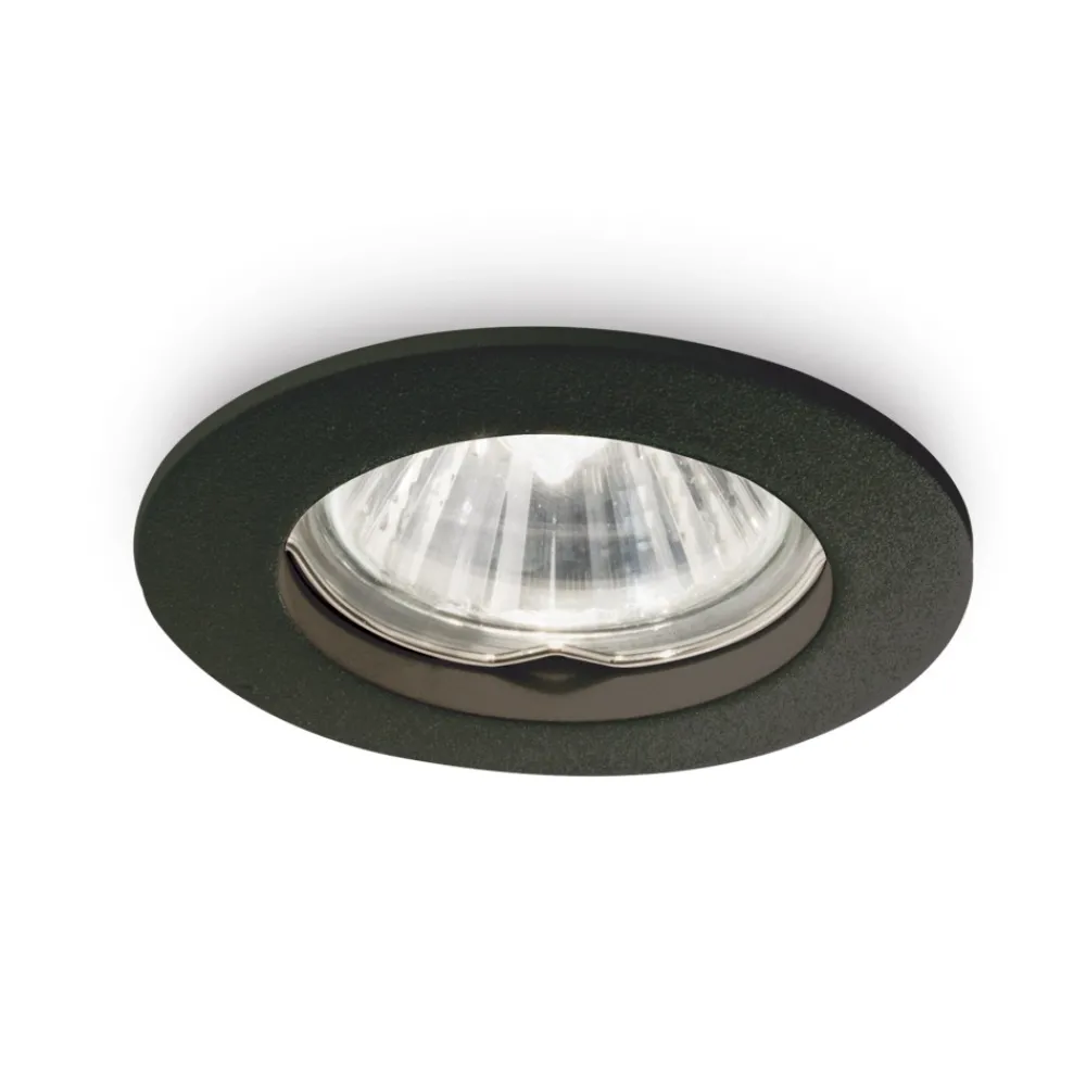 Faretti Da Incasso-Ideal Lux Box kit da 3 jazz fi faretto da incasso per cartongesso rotondo nero