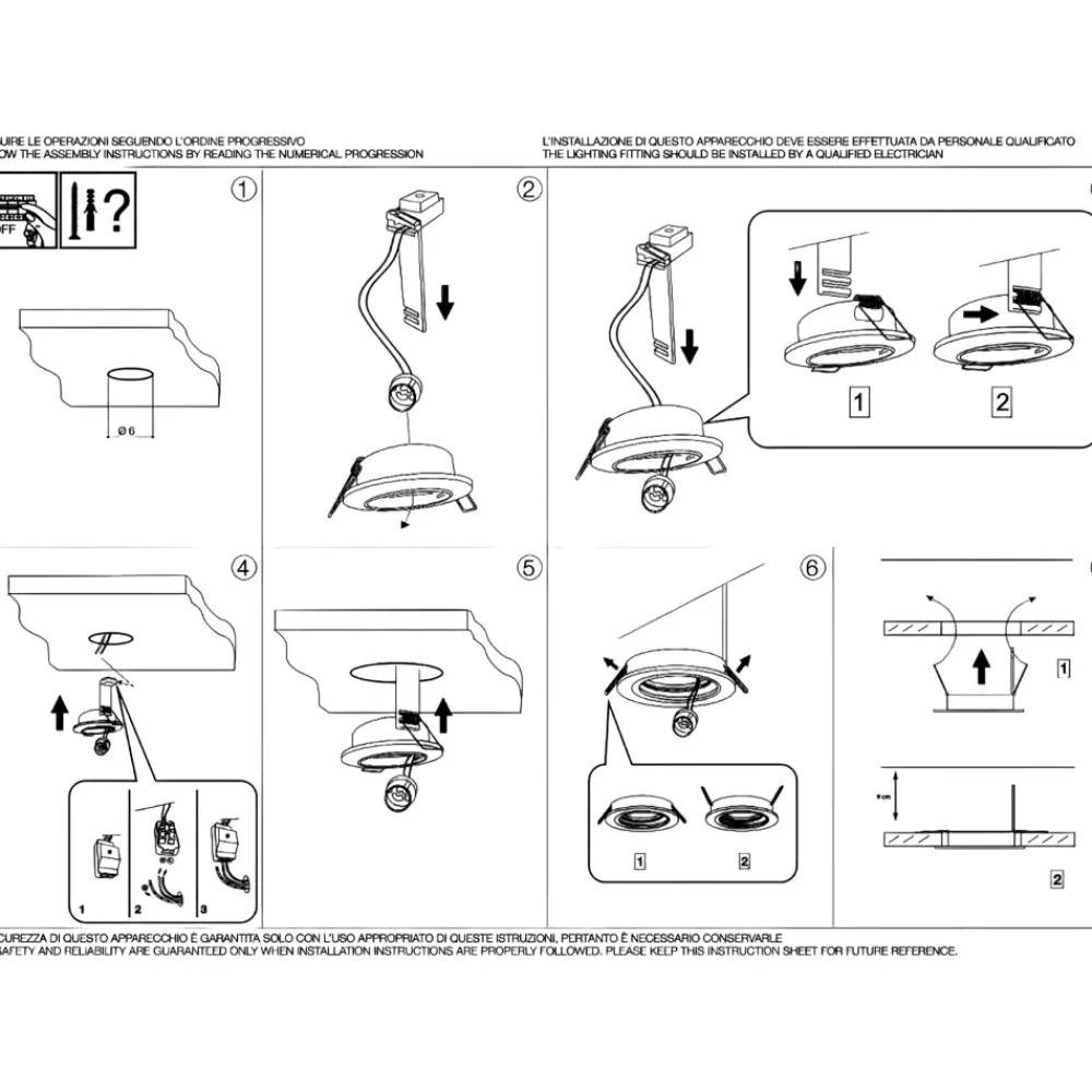 Faretti Da Incasso-Ideal Lux Box kit da 3 jazz fi faretto da incasso per cartongesso rotondo nero