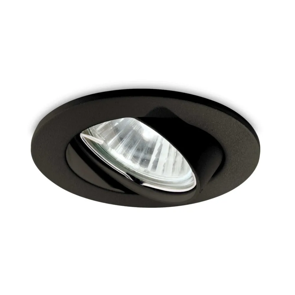 Faretti Da Incasso-Ideal Lux Box 3 swing fi faretti nero da incasso per cartongesso orientabili rotondi