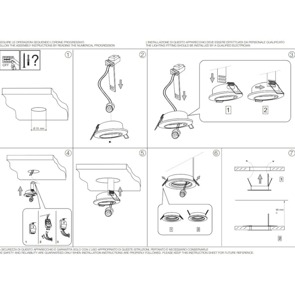 Faretti Da Incasso-Ideal Lux Box 3 swing fi faretti nero da incasso per cartongesso orientabili rotondi